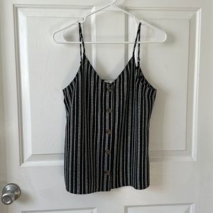 Striped Tank With Buttons